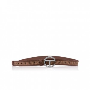 Telfar Belts Jacquard Logo Riemen Bruin | NLMA3038