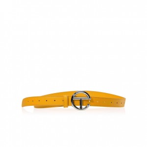 Telfar Belts Logo S Riemen Zilver Mosterdgeel | NLIS3057