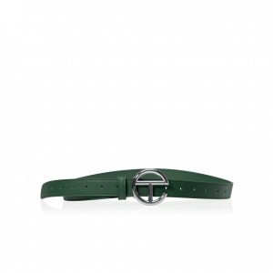 Telfar Belts Logo Ⅱ Riemen Zilver Donkerolijfgroen | NLHK3048