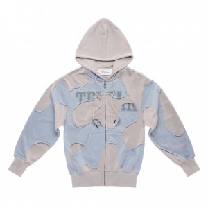 Telfar Camo Hoodie Blauw Beige | NLOR3216