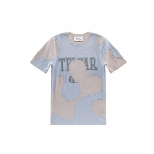 Telfar Camo T-shirts Blauw Beige | NLOR3411