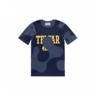 Telfar Camo T-shirts Donkerblauw | NLPQ3410