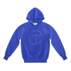 Telfar Embossed Hoodie Blauw | NLPQ3197