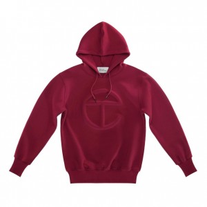 Telfar Embossed Hoodie Bordeaux | NLIS3199