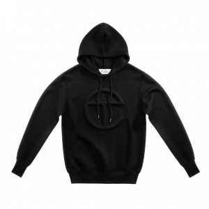 Telfar Embossed Hoodie Zwart | NLLH3019