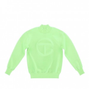 Telfar Embossed Mockneck Hoodie Mintgroen | NLQZ3206