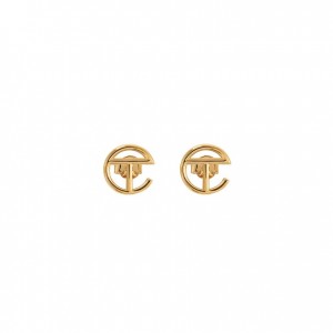 Telfar Jewelry Logo Stud Oorbellen Goud | NLIS3146