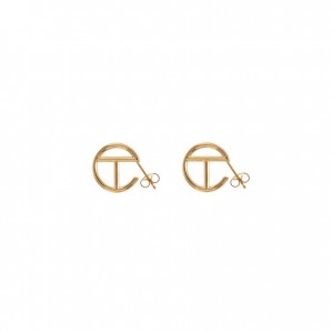 Telfar Jewelry Small Logo Hoop Oorbellen Goud | NLAP3143