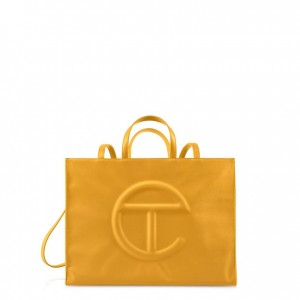 Telfar Large Shopper Tas Mosterdgeel | NLEX3625