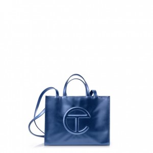 Telfar Medium Shopper Tas Diepblauw | NLTV3675