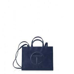 Telfar Medium Shopper Tas Donkerblauw | NLIS3672