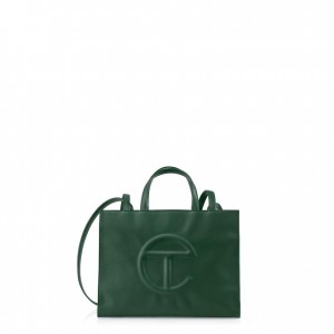 Telfar Medium Shopper Tas Donkerolijfgroen | NLTV3648