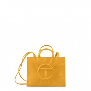 Telfar Medium Shopper Tas Mosterdgeel | NLRW3624