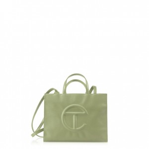 Telfar Medium Shopper Tas Olijfgroen | NLAP3642