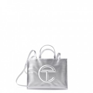 Telfar Medium Shopper Tas Zilver | NLWY3678