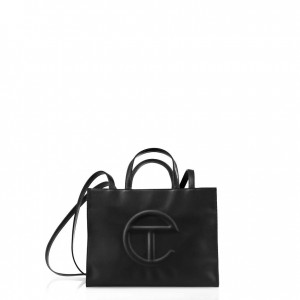 Telfar Medium Shopper Tas Zwart | NLEX3573