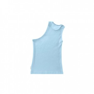 Telfar Rib Knits Half Tanktop Blauw | NLBC3499