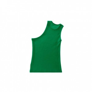 Telfar Rib Knits Half Tanktop Groen | NLTV3467