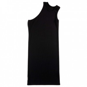 Telfar Rib Knits Half Tunic Tanktop Zwart | NLOR3436