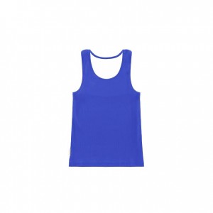 Telfar Rib Knits Halter Tanktop Blauw | NLMA3497