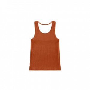 Telfar Rib Knits Halter Tanktop Bruin | NLKI3453