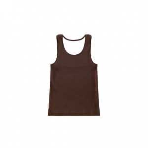 Telfar Rib Knits Halter Tanktop Chocola | NLGL3457