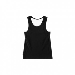 Telfar Rib Knits Halter Tanktop Zwart | NLIS3437