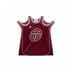 Telfar Triple Jersey T-shirts Bordeaux | NLMA3393