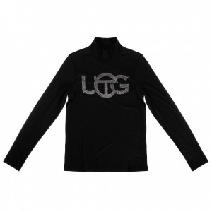 Telfar x UGG Crystal Logo Mockneck T-shirts Zwart | NLHK3404