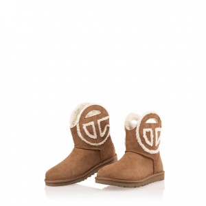 Telfar x UGG Logo Mini Laarzen Bruin | NLLH3504