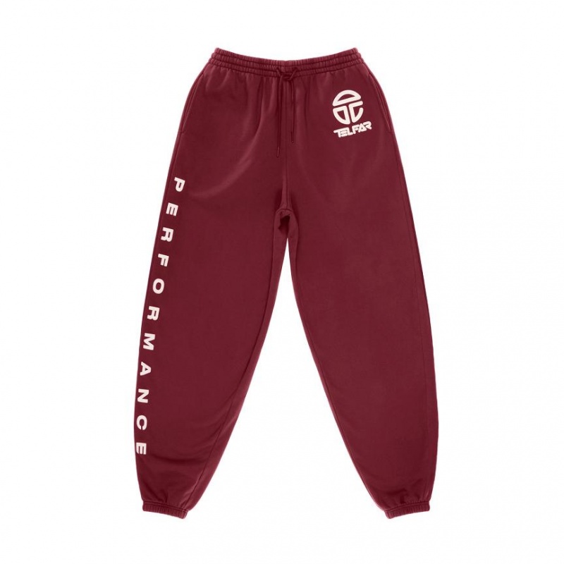 Telfar Baggy Joggingbroek Bordeaux | NLOR3384