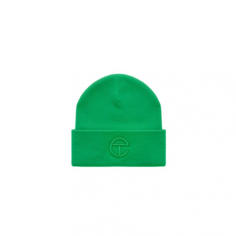 Telfar Beanie Embroidered F Muts Groen | NLYU3032