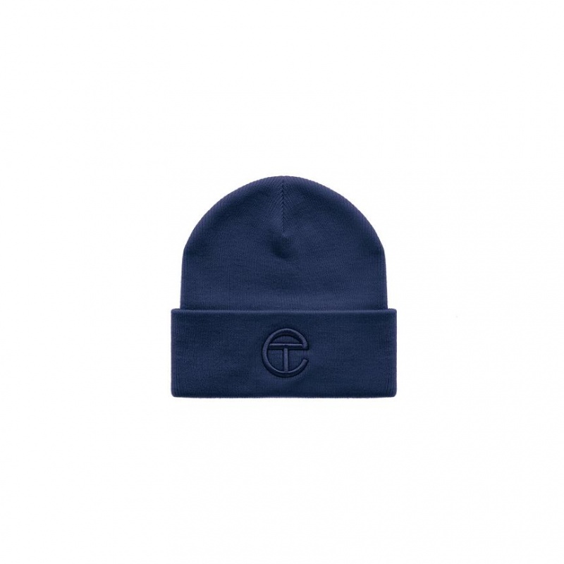 Telfar Beanie Embroidered H Muts Donkerblauw | NLIS3030