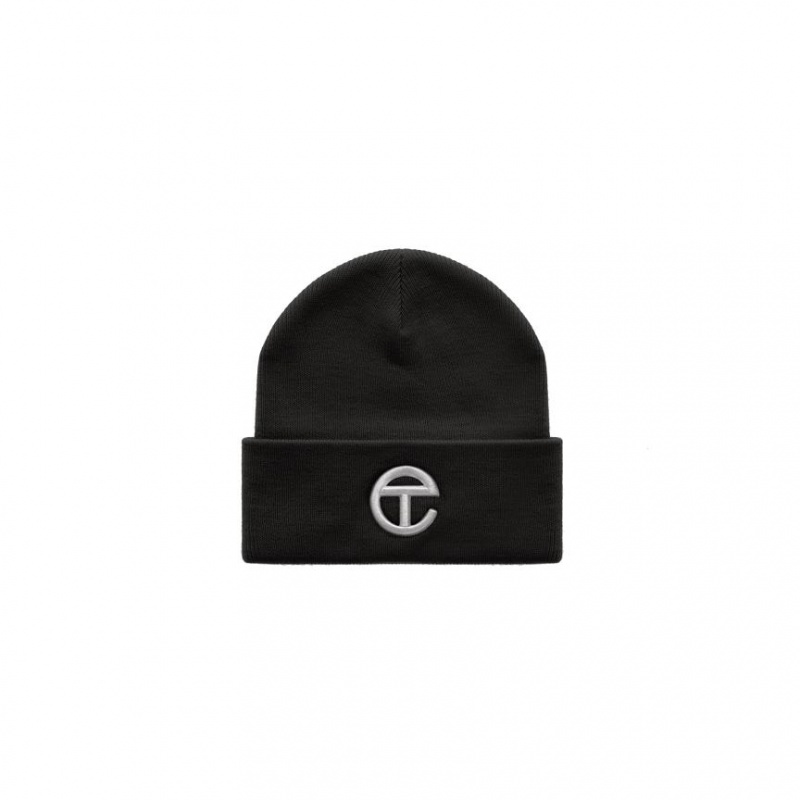 Telfar Beanie Embroidered L Muts Zwart Wit | NLSO3026