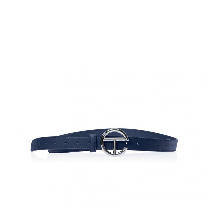 Telfar Belts Logo D Riemen Zilver Donkerblauw | NLAP3072