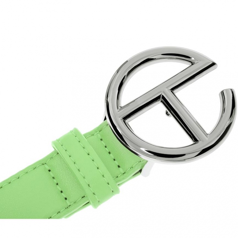 Telfar Belts Logo X Riemen Zilver Mintgroen | NLDN3052