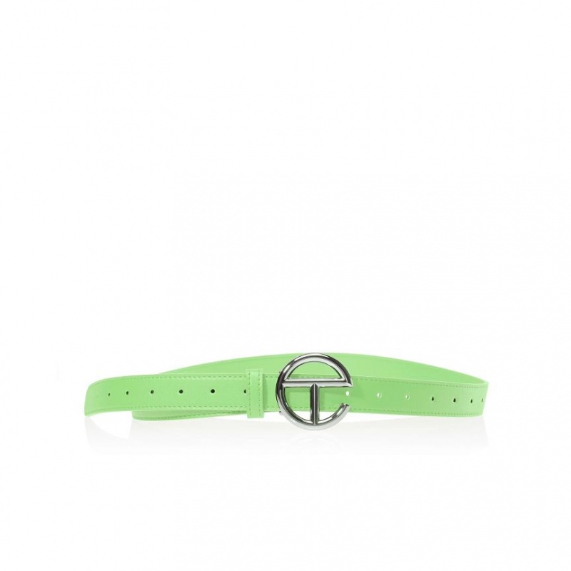 Telfar Belts Logo X Riemen Zilver Mintgroen | NLDN3052