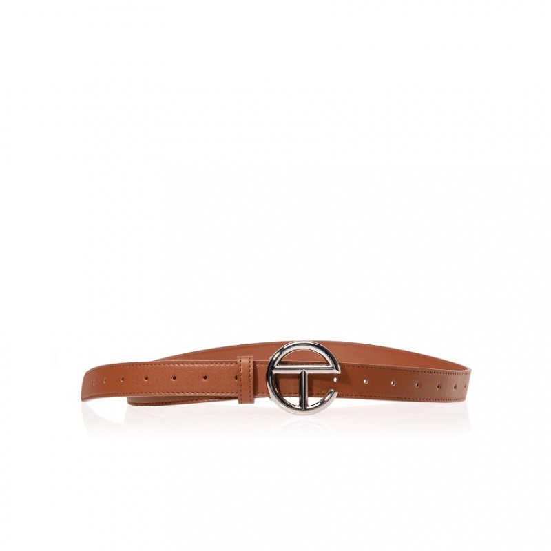 Telfar Belts Logo Ⅷ Riemen Zilver Bruin | NLCE3042