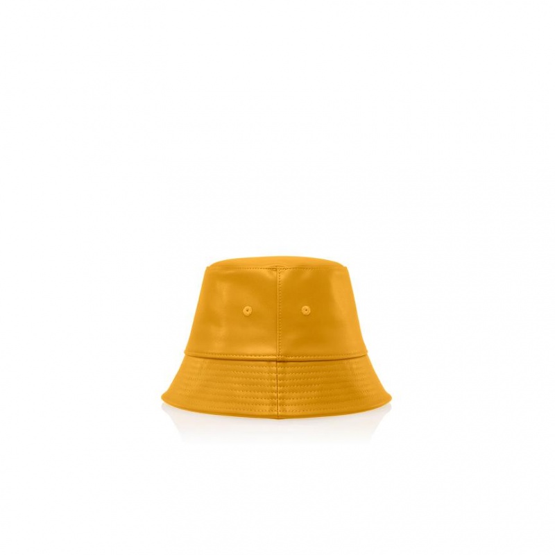 Telfar Bucket Hats Logo B Bucket Hoed Mosterdgeel | NLDN3096