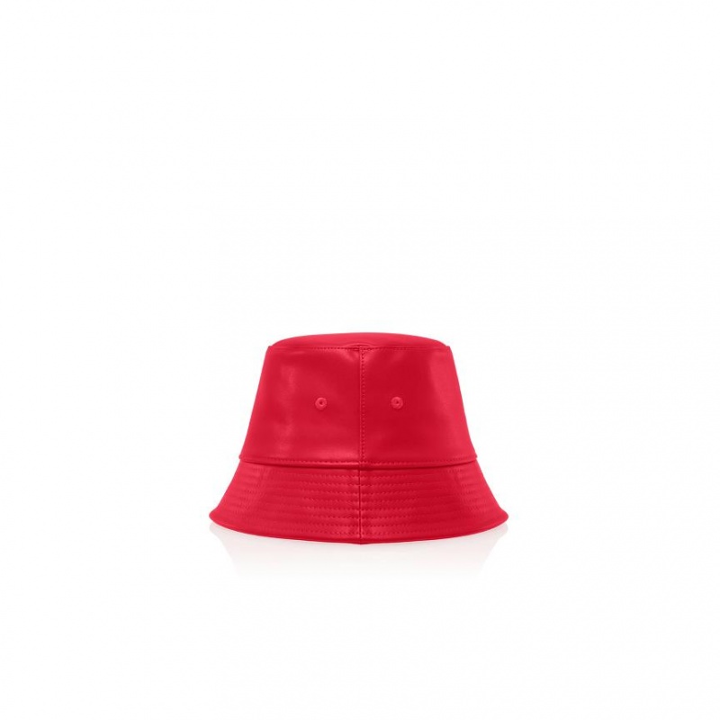 Telfar Bucket Hats Logo D Bucket Hoed Rood | NLGL3094