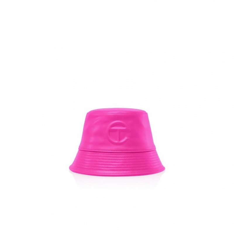 Telfar Bucket Hats Logo G Bucket Hoed Roze | NLKI3091