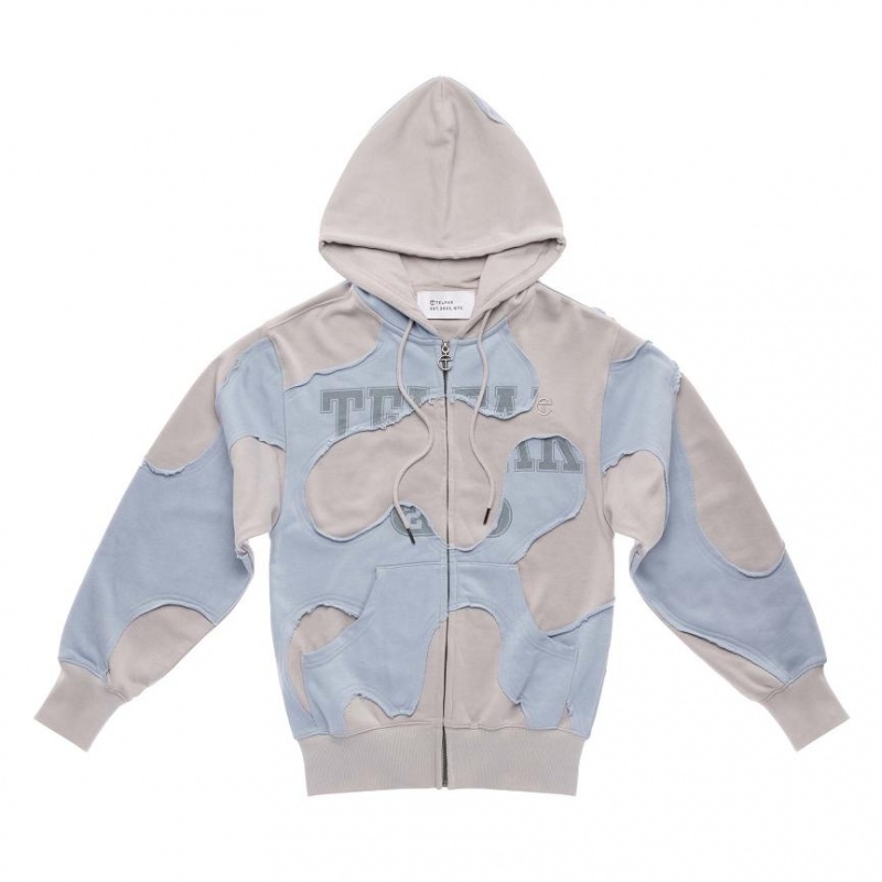 Telfar Camo Hoodie Blauw Beige | NLOR3216