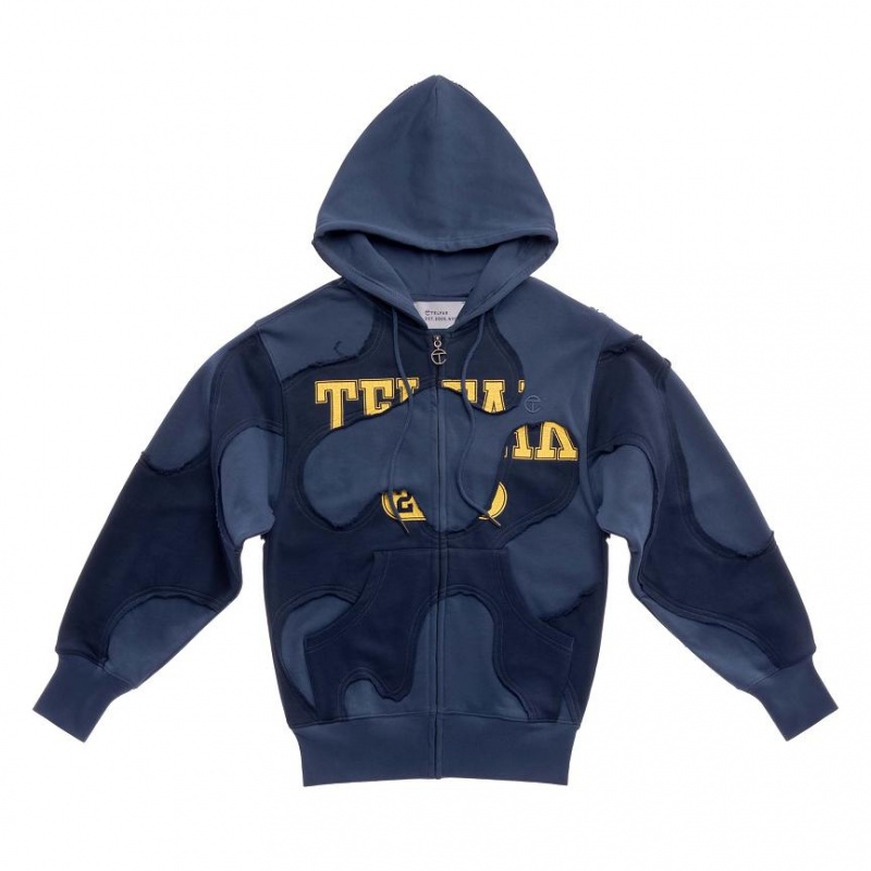 Telfar Camo Hoodie Donkerblauw | NLIS3217