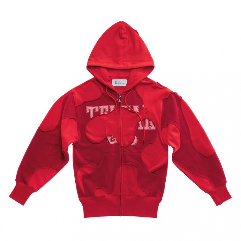 Telfar Camo Hoodie Rood | NLYU3219