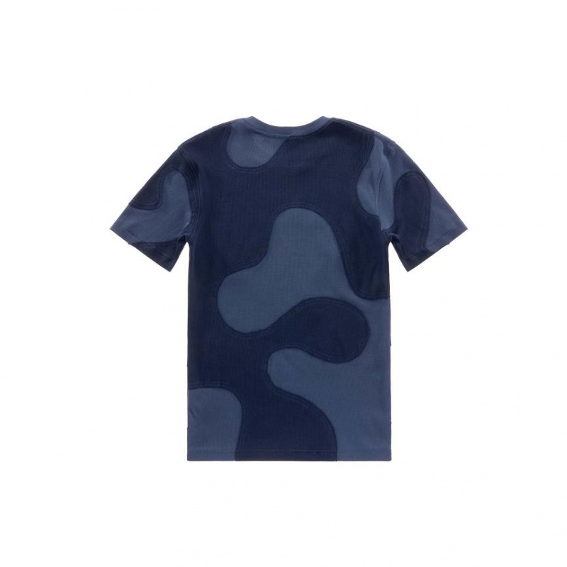 Telfar Camo T-shirts Donkerblauw | NLPQ3410