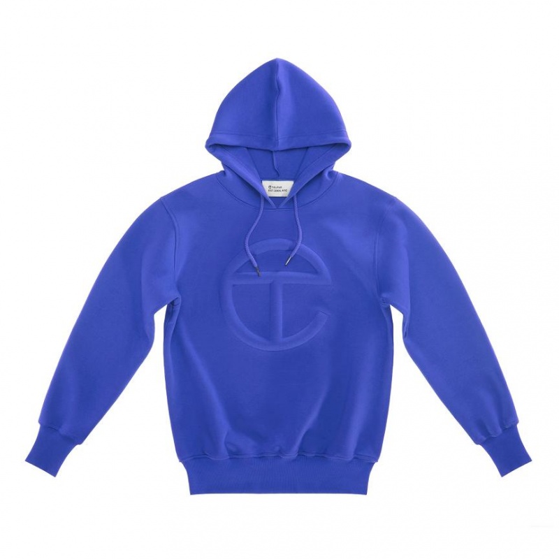 Telfar Embossed Hoodie Blauw | NLPQ3197