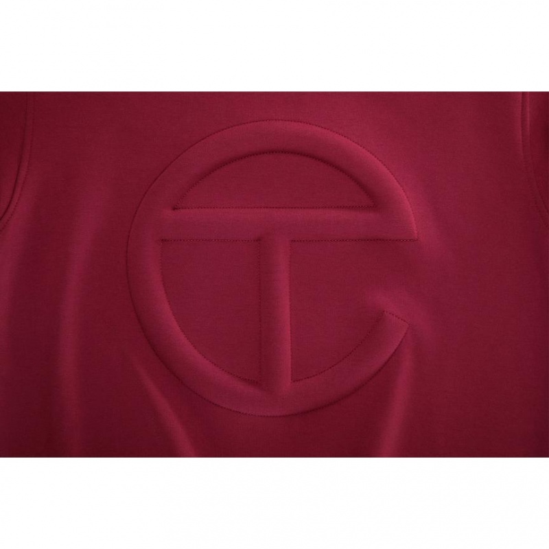 Telfar Embossed Hoodie Bordeaux | NLIS3199