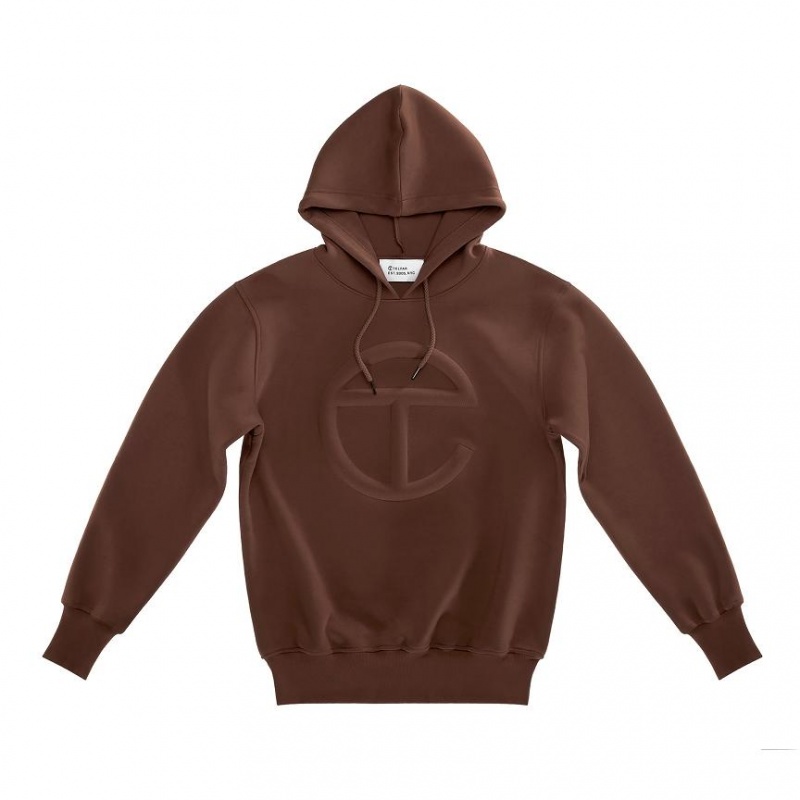 Telfar Embossed Hoodie Chocola | NLJJ3021