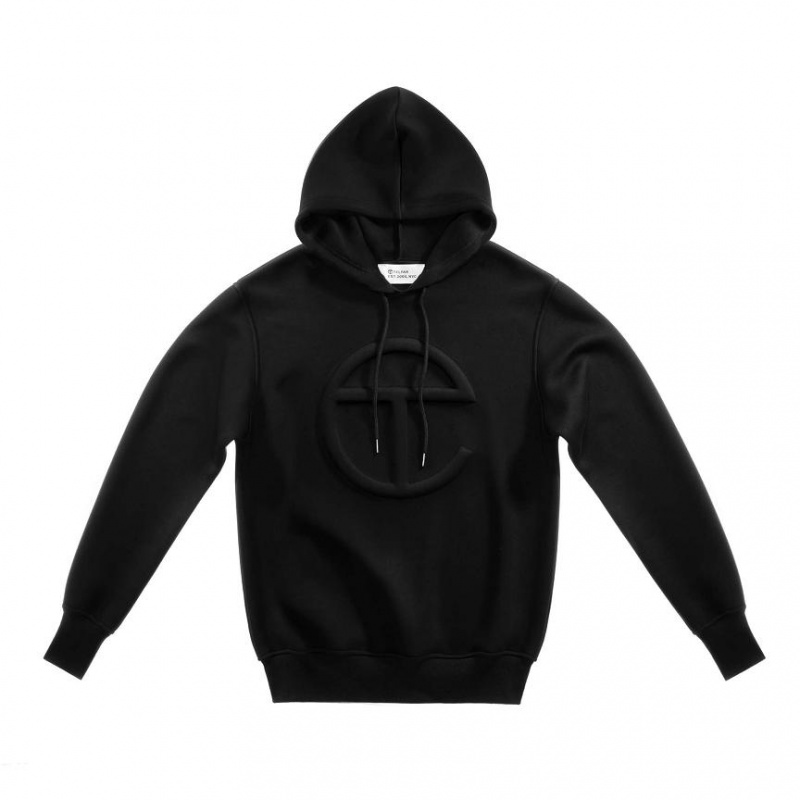 Telfar Embossed Hoodie Zwart | NLLH3019