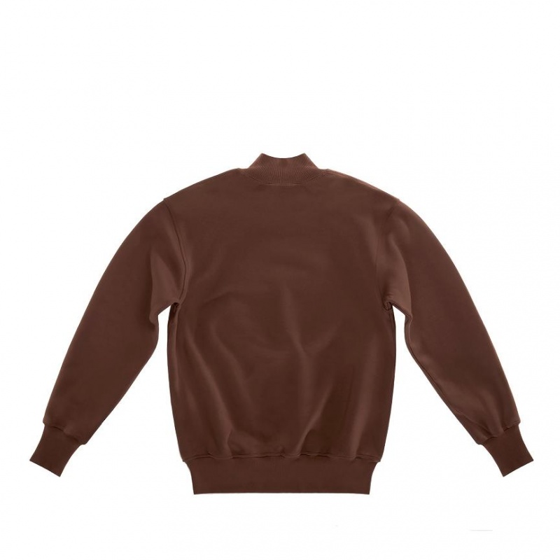 Telfar Embossed Mockneck Hoodie Chocola | NLHK3190